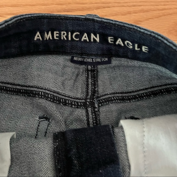American Eagle Next Level Stretch Dark Wash Jean Shorts Size 4 - Picture 3 of 5